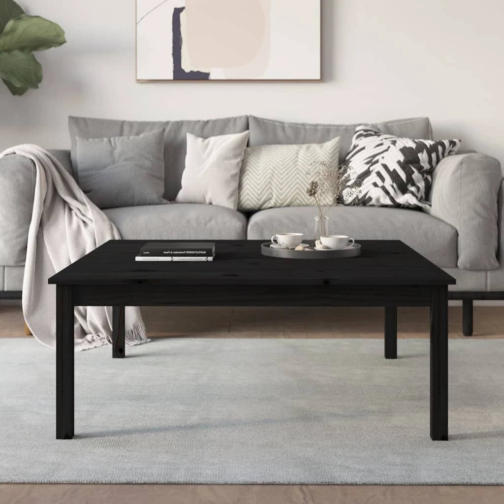 vidaXL Coffee Table 80x50x40 Cm Solid Pine Wood With Rustic Wax Finish And Sturdy Frame Living Room Decor by vidaXL