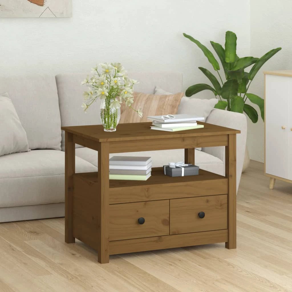 vidaXL VidaXL Coffee Table 71x49x55 cm Solid Pine Wood - Coffee Table