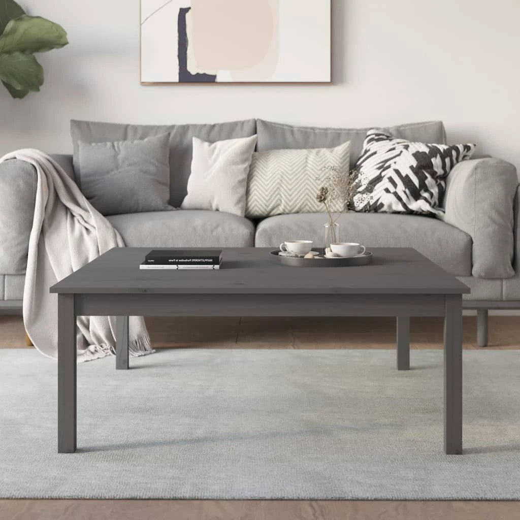 vidaXL Coffee Table 80x50x40 Cm Solid Pine Wood With Rustic Wax Finish And Sturdy Frame Living Room Decor by vidaXL