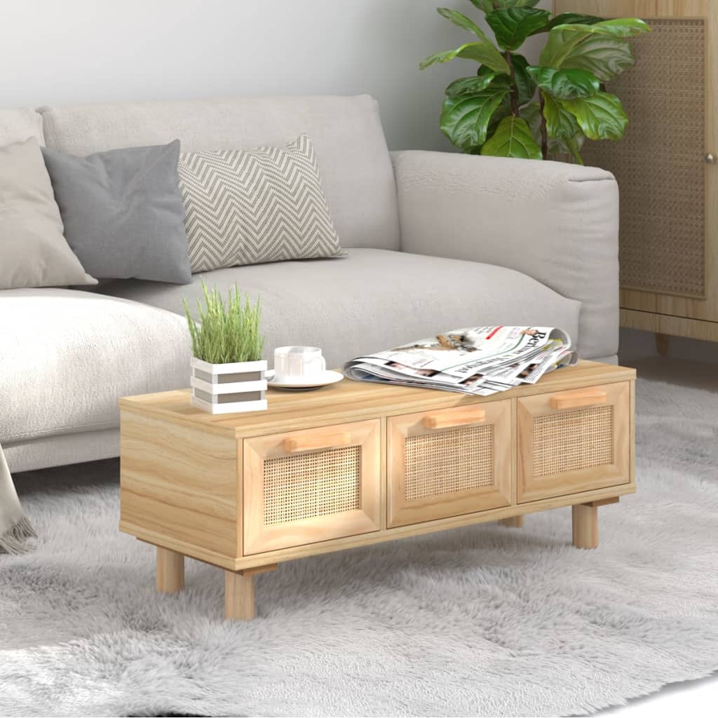 vidaXL Coffee Table 80x40x30 3-Drawer Living Room by vidaXL