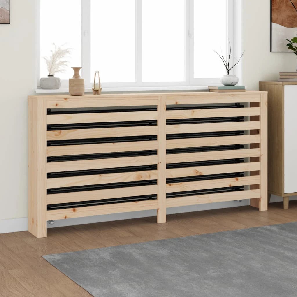 vidaXL Solid Pine Radiator Cover 169x19x84 cm Shelf - Radiator