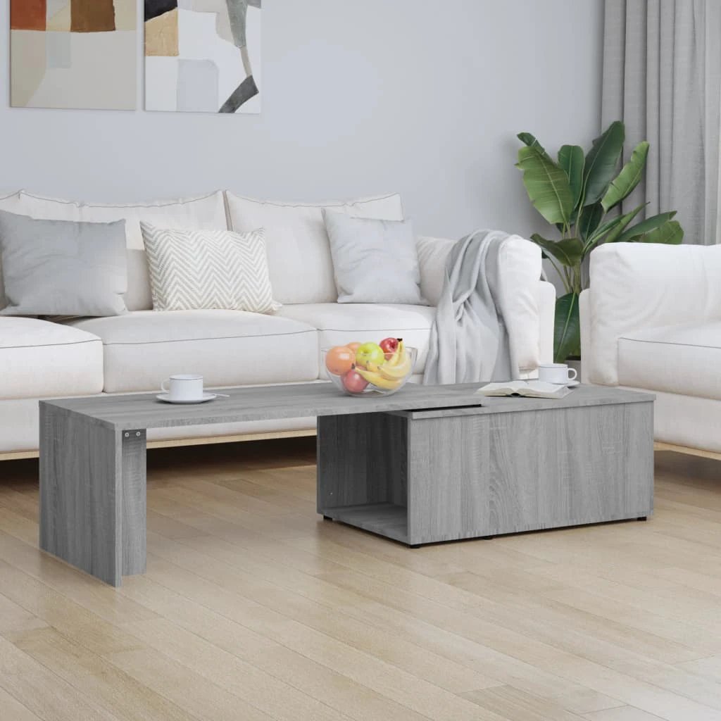 vidaXL Coffee Table 150x50x35 cm Smoked Oak Finish Engineered Wood Living Room Decor by vidaXL
