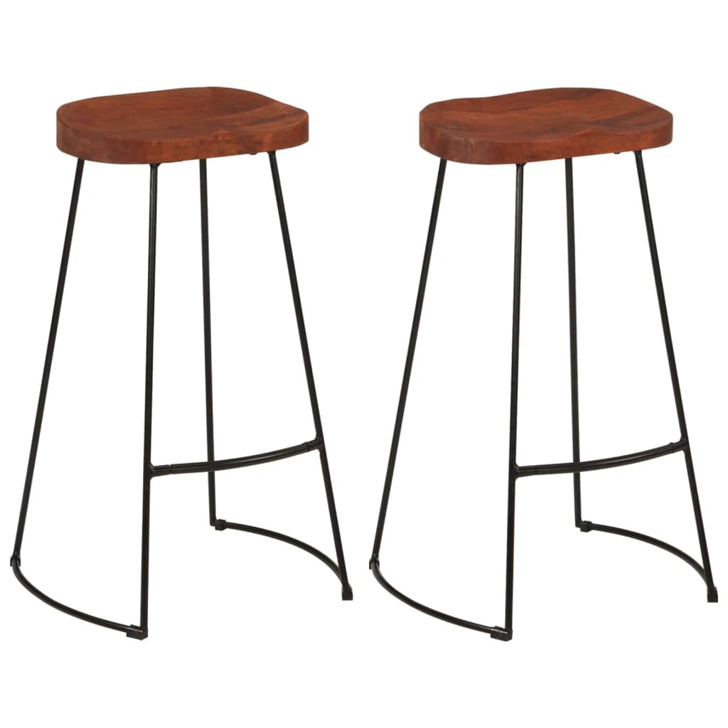 vidaXL Gavin Bar Stools 2 pcs 45x38x53 cm Solid Wood Mango - Bar Stool