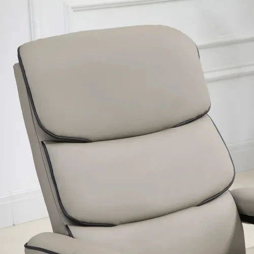 Faux Leather Recliner Chair w/ Ottoman, 135 Adjustable Backrest & Thick Padding - Recliner