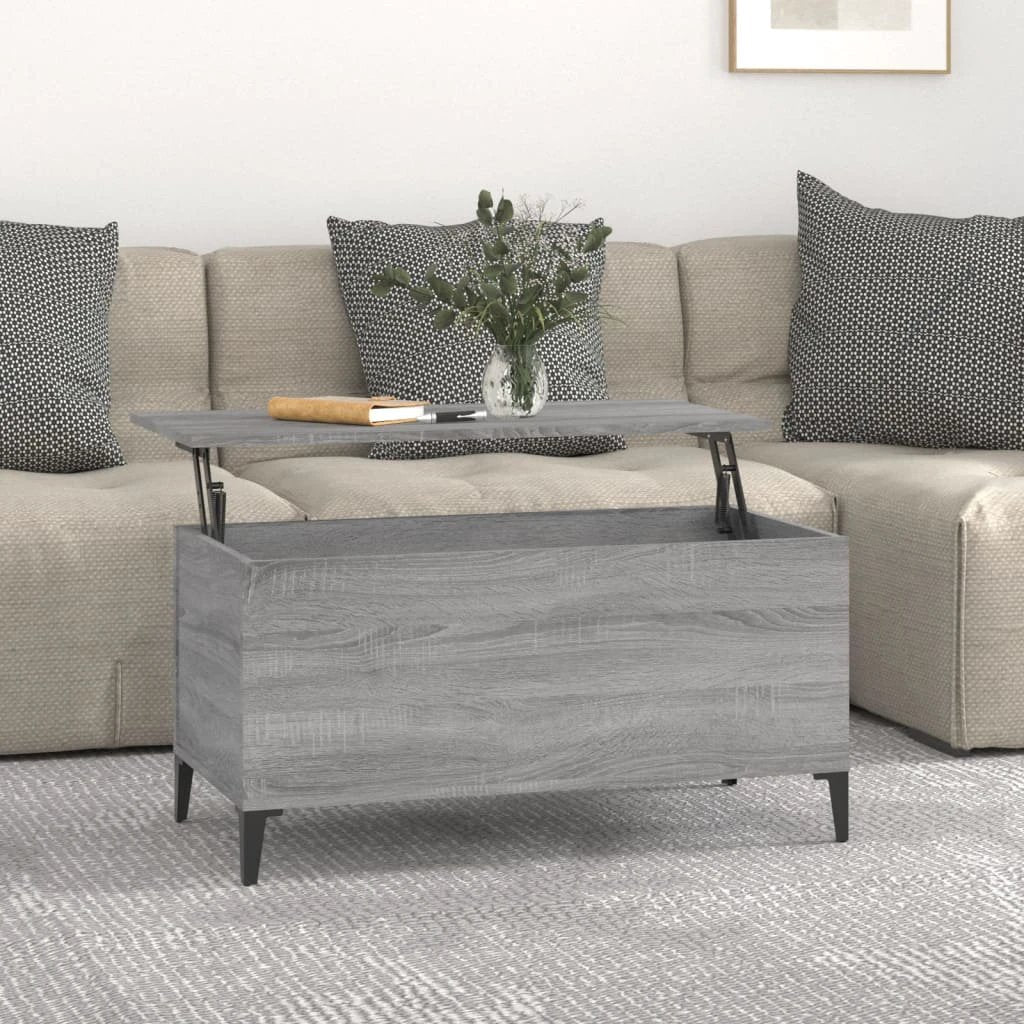 vidaXL Lift Top Coffee Table White 60x44.5x45 cm Engineered Wood With Storage For Living Rooms by vidaXL