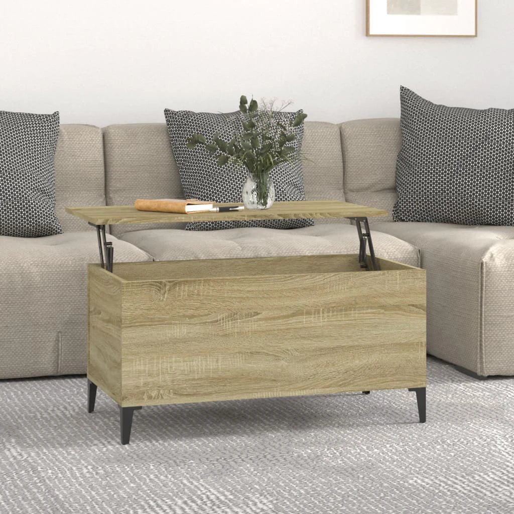 vidaXL Lift Top Coffee Table White 60x44.5x45 cm Engineered Wood With Storage For Living Rooms by vidaXL