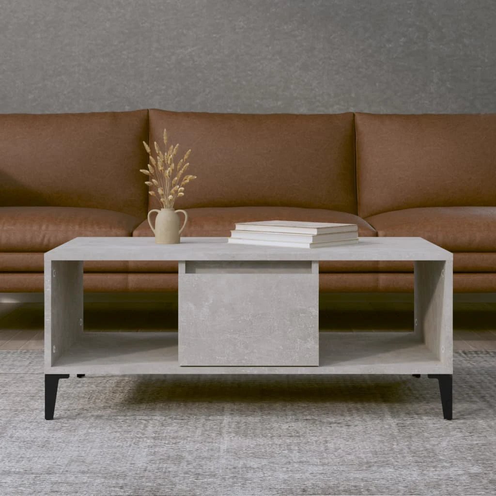 VidaXL Coffee Table 90x50x36.5 cm Engineered Wood With Drawer And Open Shelves For Living Room by vidaXL