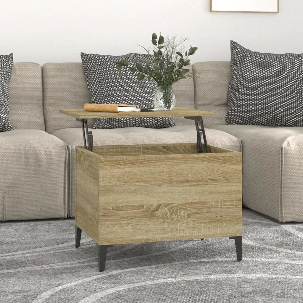 vidaXL Lift Top Coffee Table White 60x44.5x45 cm Engineered Wood With Storage For Living Rooms by vidaXL