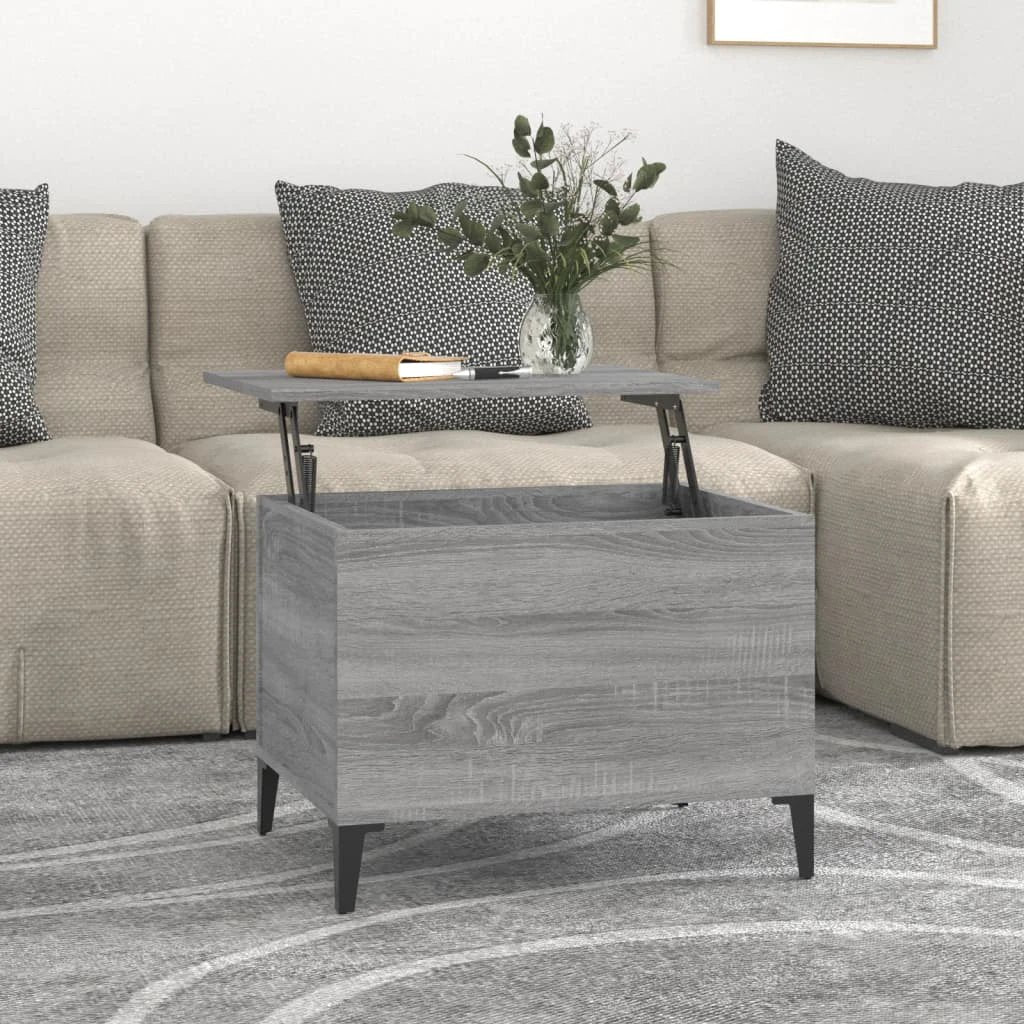 vidaXL vidaXL Lift Top Coffee Table White 60x44.5x45 cm Engineered Wood With Storage For Living Rooms - Coffee Table