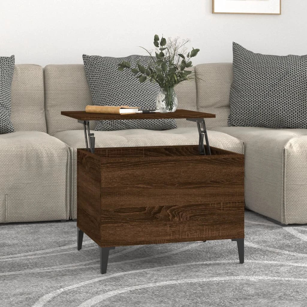 vidaXL vidaXL Lift Top Coffee Table White 60x44.5x45 cm Engineered Wood With Storage For Living Rooms - Coffee Table