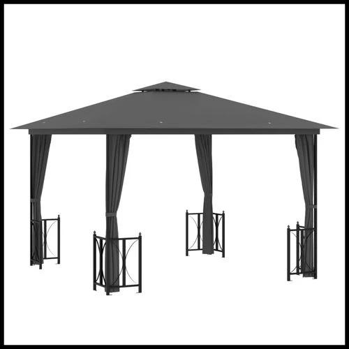 vidaXL Gazebo with Sidewalls 3x3 m Water-Resistant Polyester Roof for Outdoor Gatherings by vidaXL