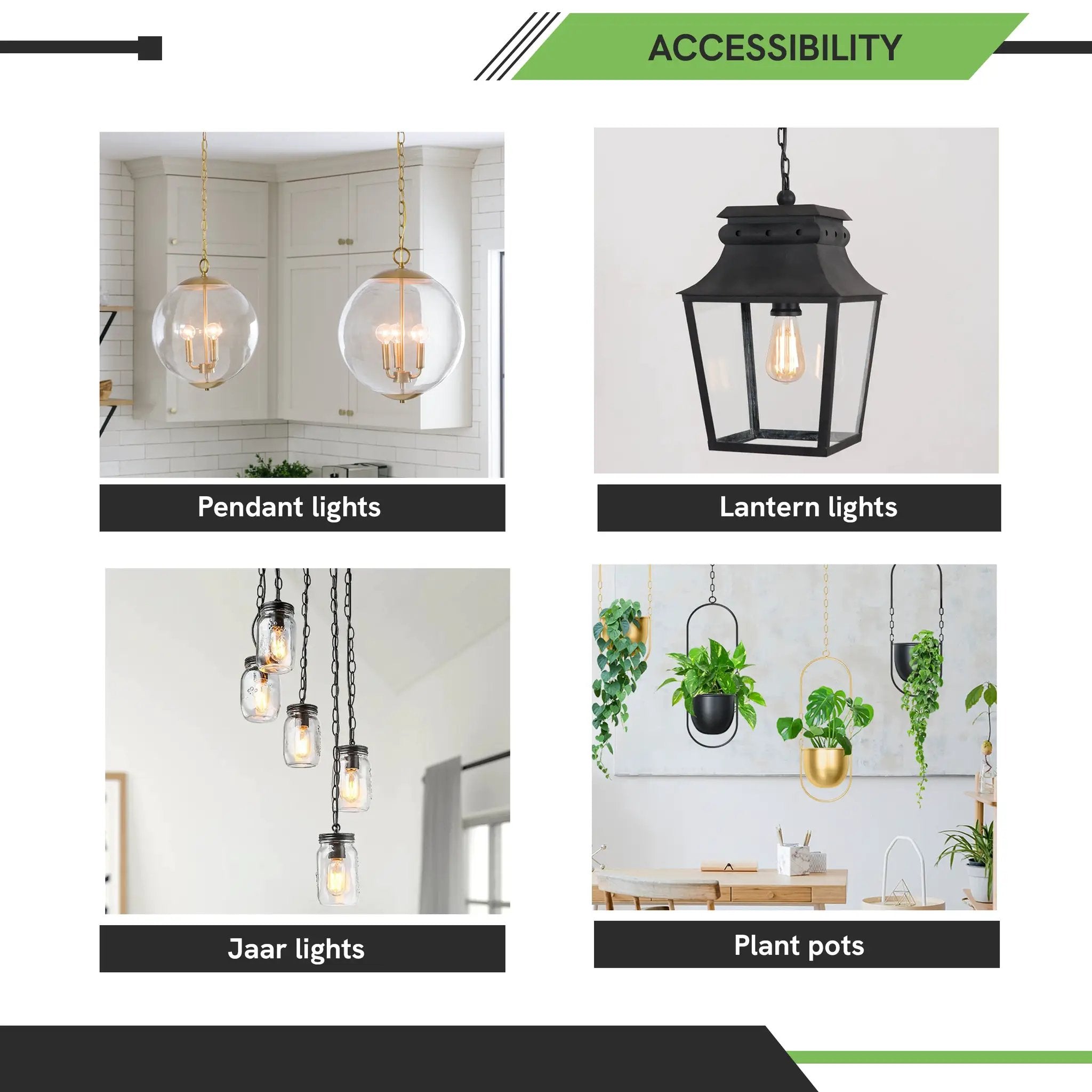 LEDSON Chandeliers Light Chain for Lighting Ceiling Pendant Lights Home Decoration~2266 - Pendant Lights