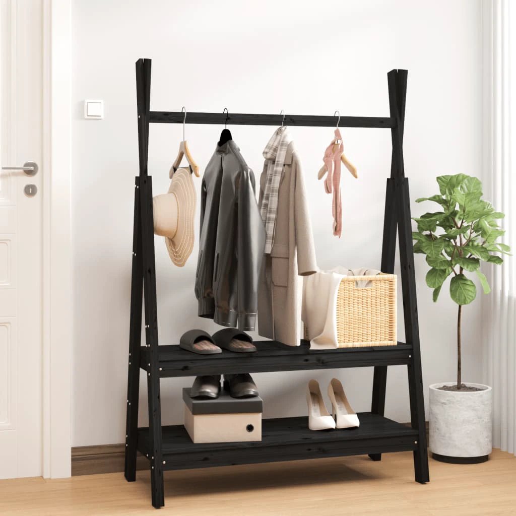 vidaXL VidaXL Clothes Rack 100x45.5x150 cm Solid Pine Home - Wardrobe