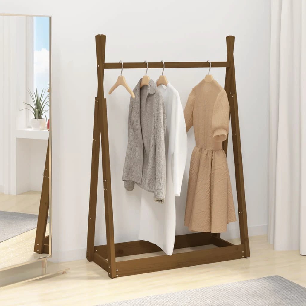 VidaXL Clothes Rack 100x45x150 Cm Solid Pine Wood Sturdy Frame For Closet Organization by vidaXL