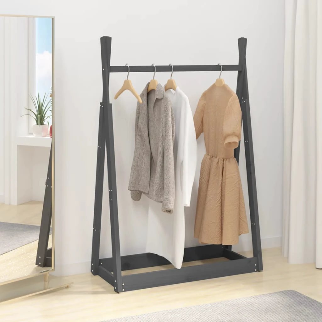VidaXL Clothes Rack 100x45x150 Cm Solid Pine Wood Sturdy Frame For Closet Organization by vidaXL