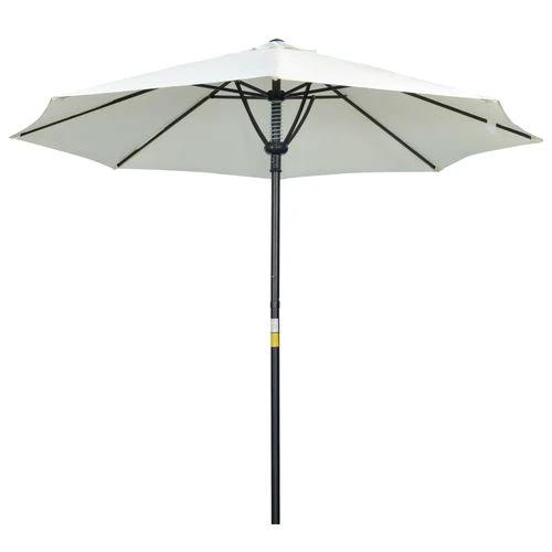 Outsunny Outdoor Market Table Parasol Umbrella Sun Shade with 8 Ribs, Cream by Outsunny