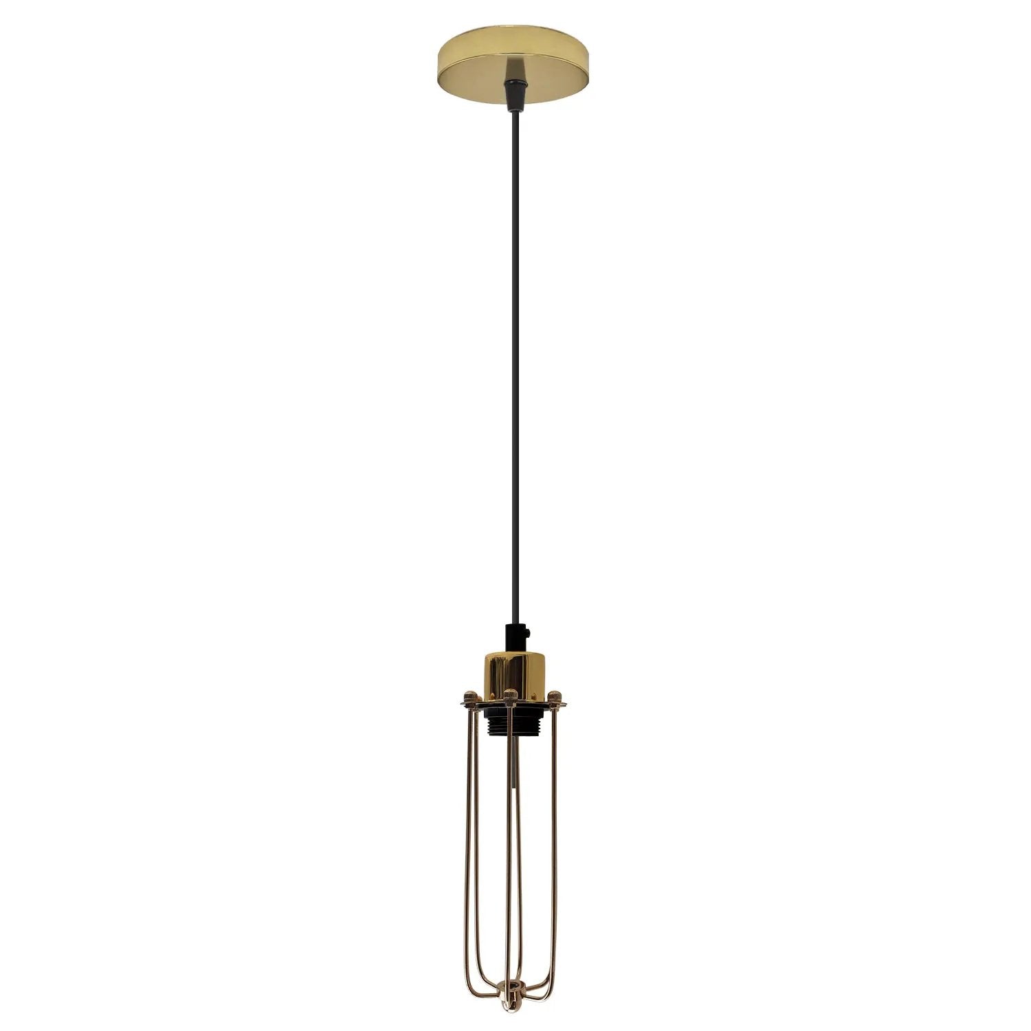 LEDSONE Single Ceiling E27 Pendant Light with Wire Cage - Industrial Vintage Hanging Lamp - Pendant Lights