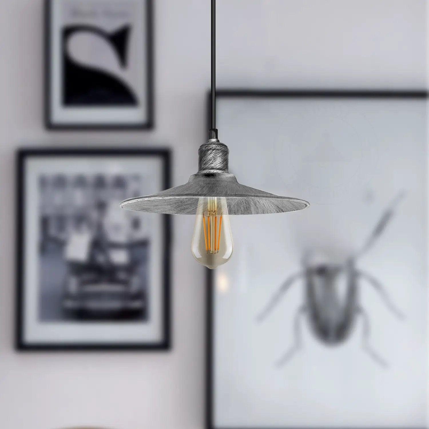 LEDSONE Single Head Vintage Ceiling Pendant Light Shade Hanging Lamp Lights - Pendant Lights