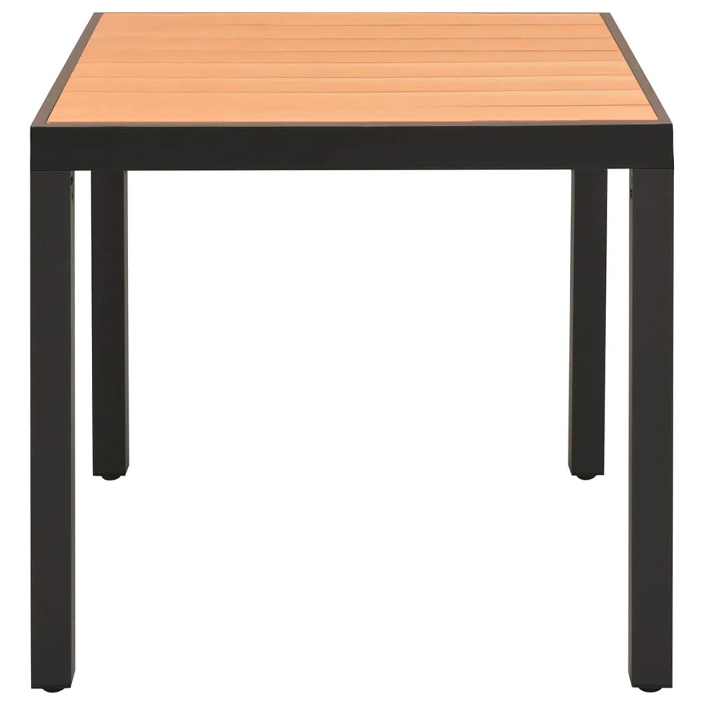 vidaXL Garden Table Brown 80x80x74 cm Aluminium and WPC by vidaXL