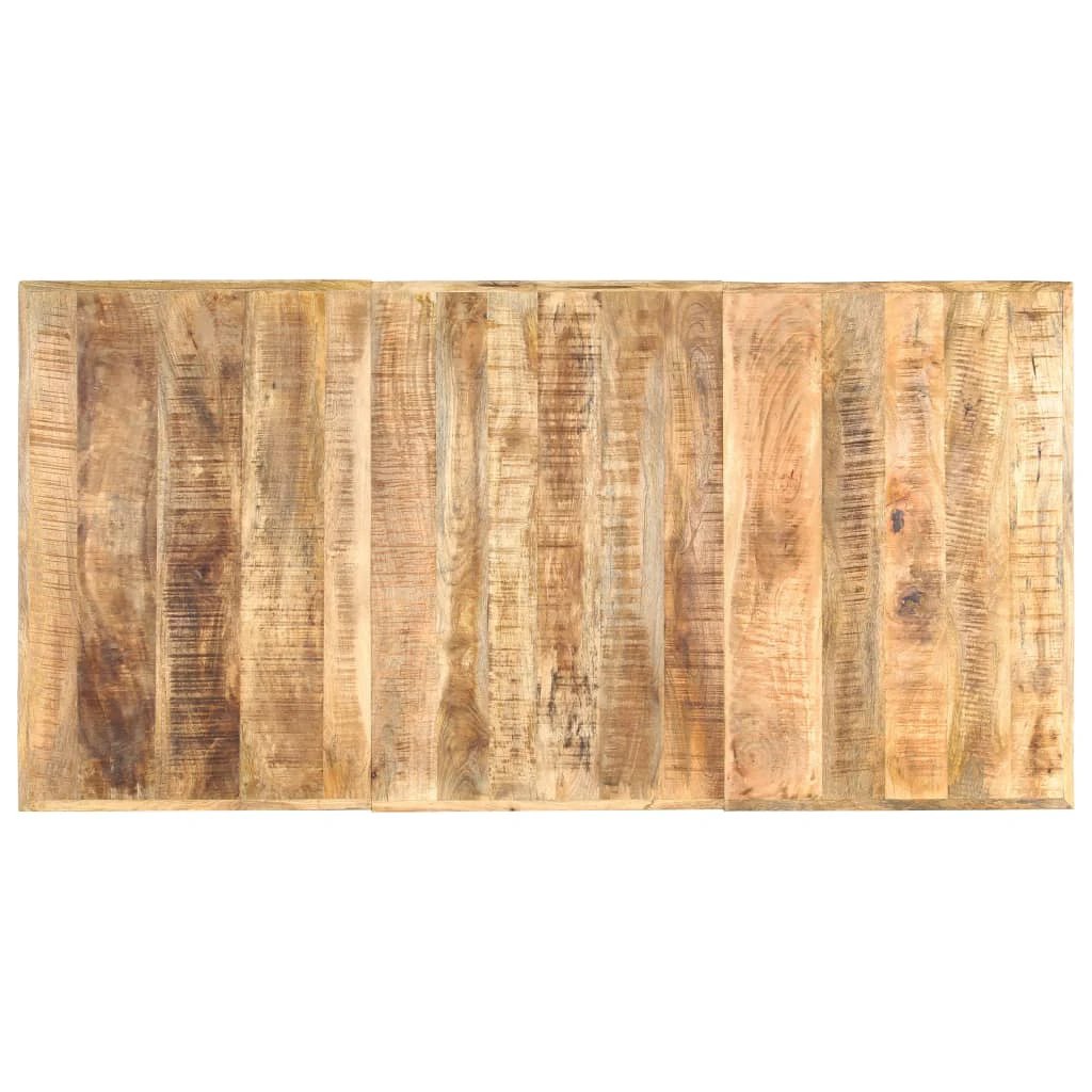 vidaXL Dining Table 180x90x76 cm Solid Mango Wood with Industrial Steel Frame For Dining Rooms by vidaXL