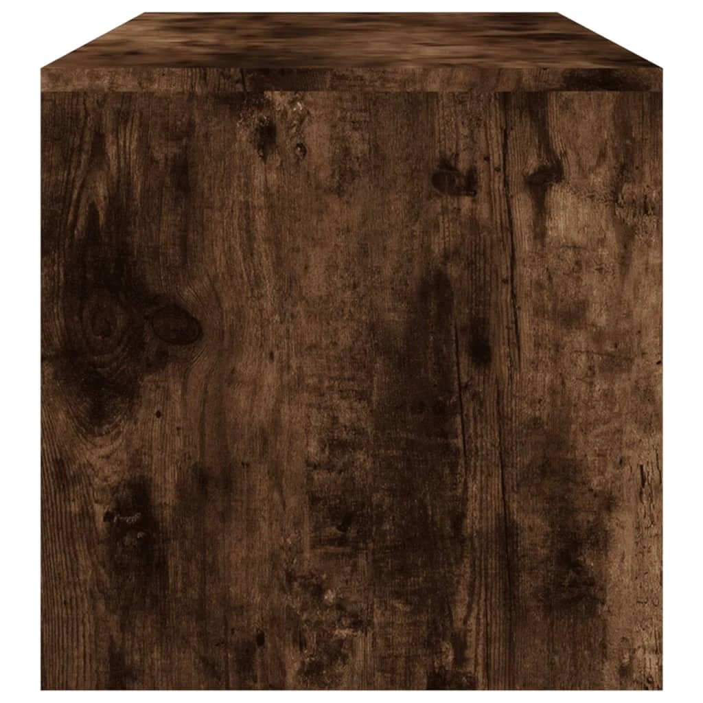 VidaXL Coffee Table 100x40x40 cm Smoked Oak Engineered Wood With Open Shelf Living Room by vidaXL