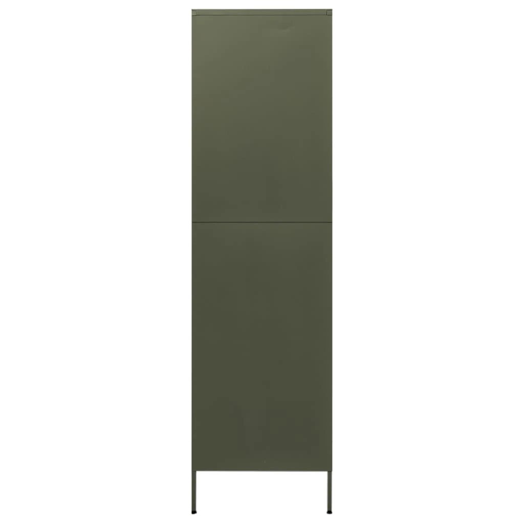 vidaXL Wardrobe Olive Green 90x50x180 cm Steel by vidaXL