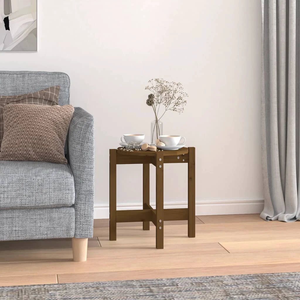 vidaXL VidaXL Coffee Table Diameter 62.5 cm by 45 cm Solid Pine Wood Rustic Living Room Decor - Coffee Table