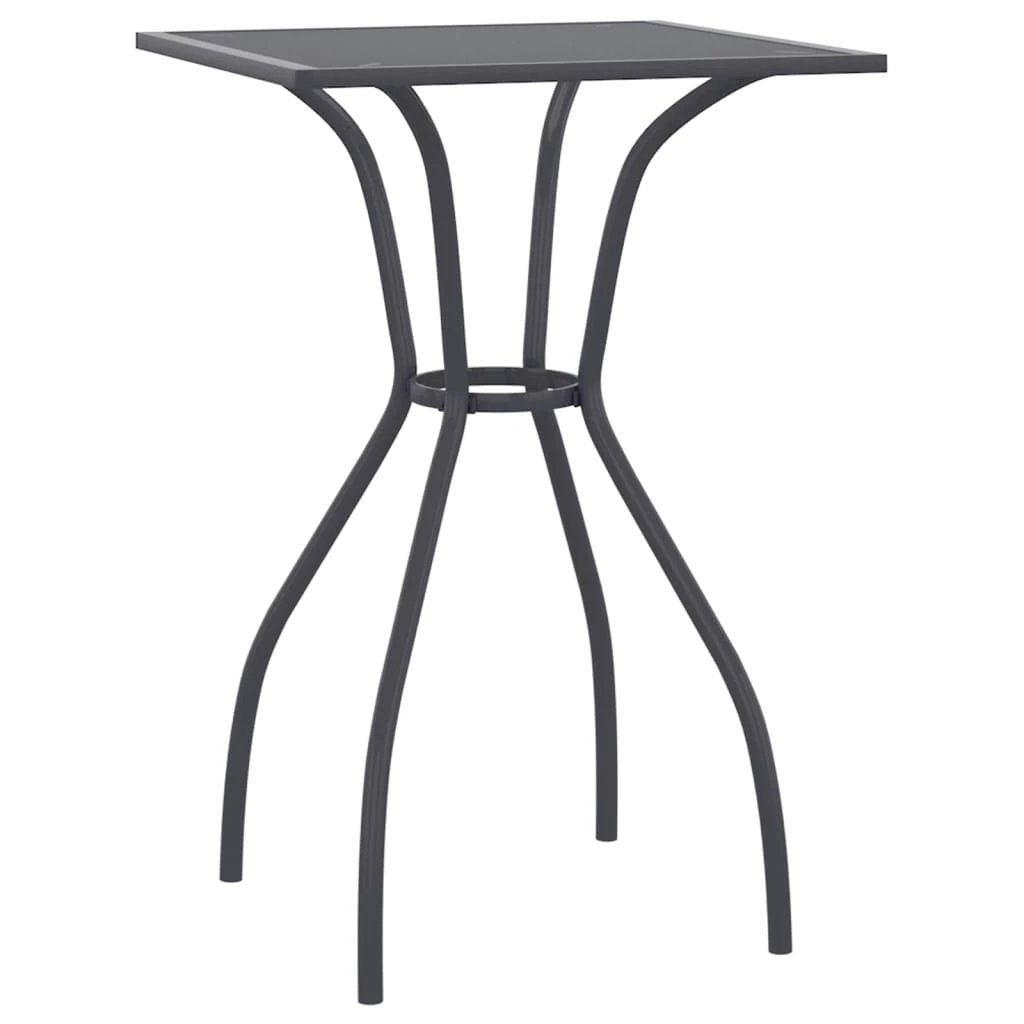 vidaXL Garden Table Anthracite 50x50x72 cm Steel Mesh by vidaXL