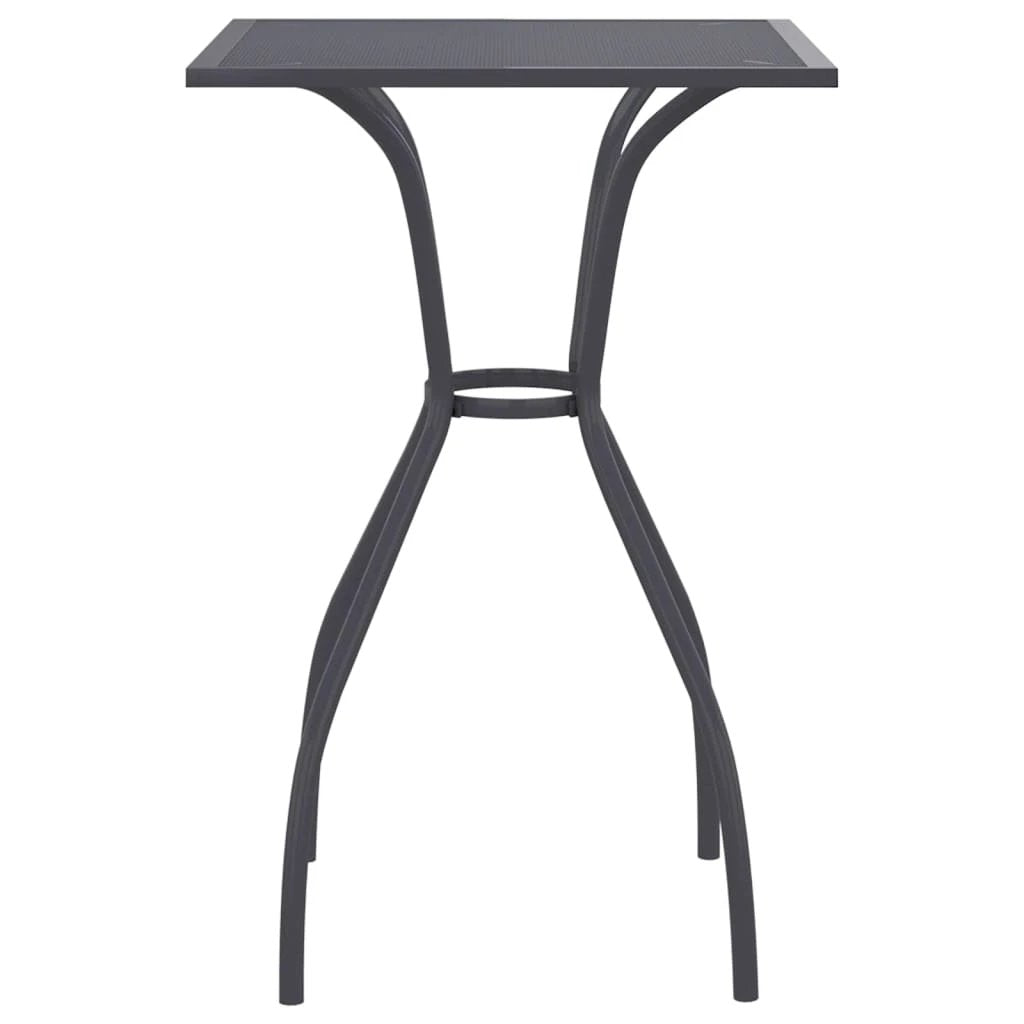 vidaXL Garden Table Anthracite 50x50x72 cm Steel Mesh by vidaXL