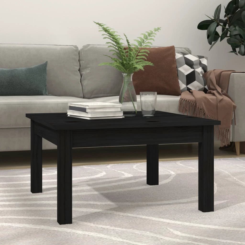 vidaXL Coffee Table 80x50x40 Cm Solid Pine Wood With Rustic Wax Finish And Sturdy Frame Living Room Decor by vidaXL