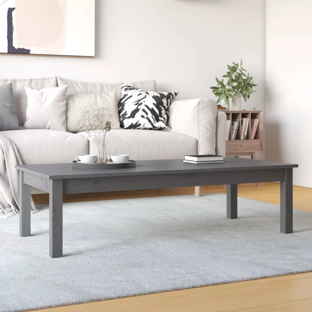 vidaXL Coffee Table 80x50x40 Cm Solid Pine Wood With Rustic Wax Finish And Sturdy Frame Living Room Decor by vidaXL