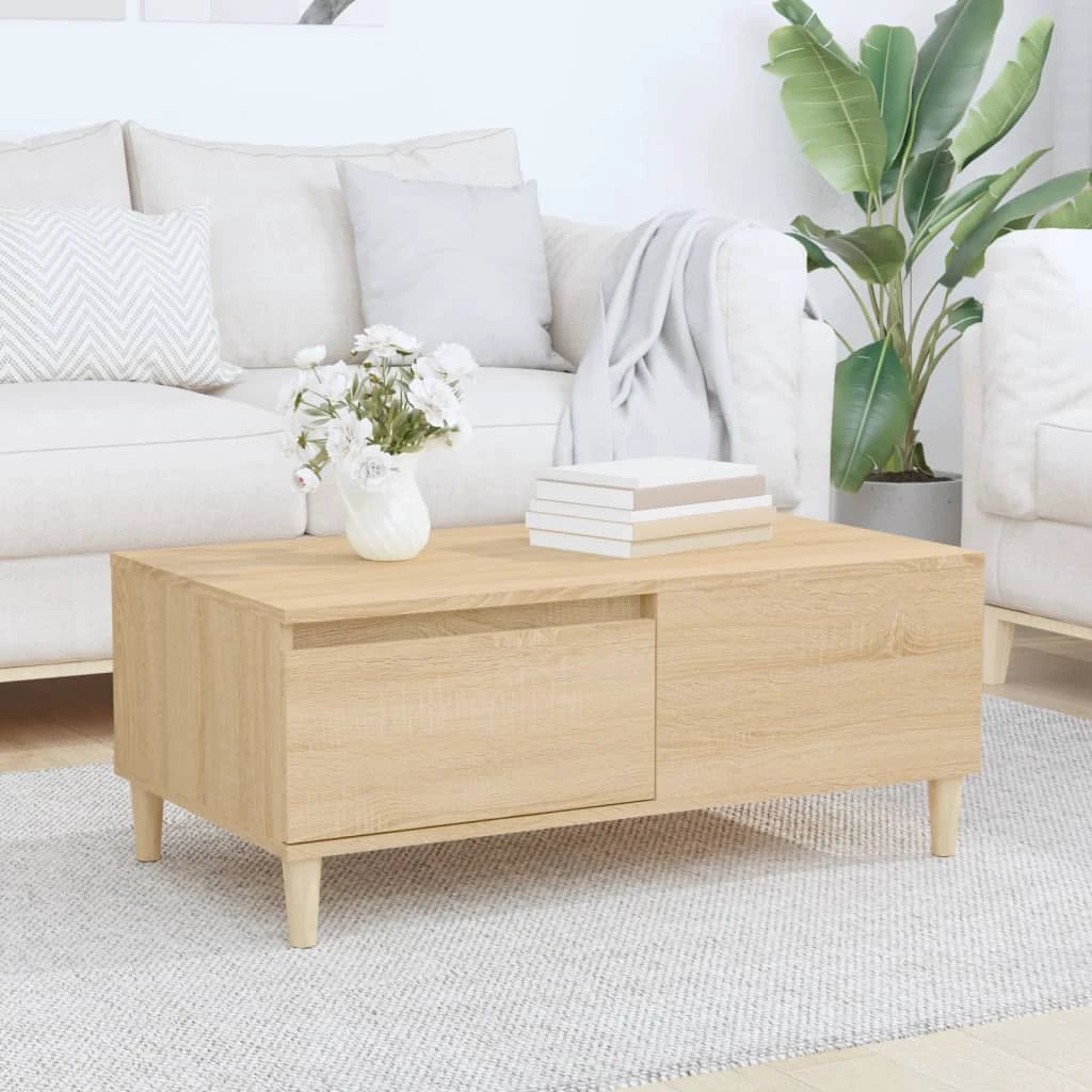 VidaXL Coffee Table 90x50x36.5 Cm Engineered Wood Moisture Resistant Living Room by vidaXL