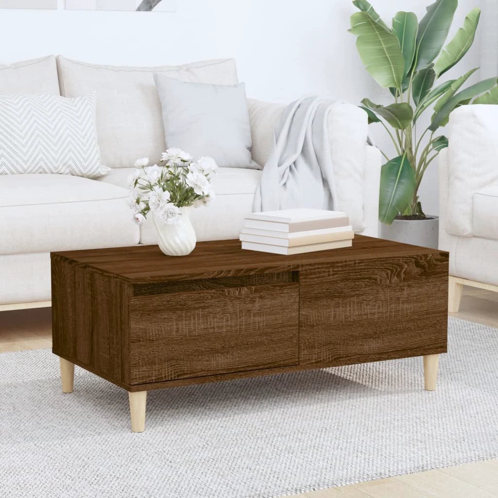 VidaXL Coffee Table 90x50x36.5 Cm Engineered Wood Moisture Resistant Living Room by vidaXL