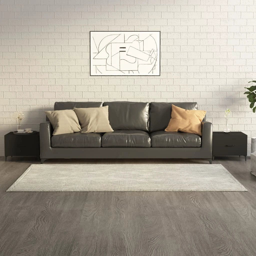 VidaXL Coffee Table 50x50x40 cm Smoked Oak Top With Metal Legs Living Room Decor by vidaXL