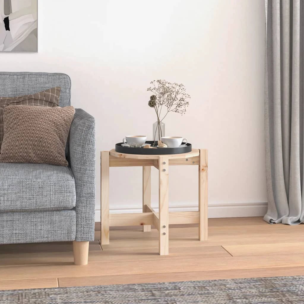 vidaXL VidaXL Coffee Table Diameter 62.5 cm by 45 cm Solid Pine Wood Rustic Living Room Decor - Coffee Table