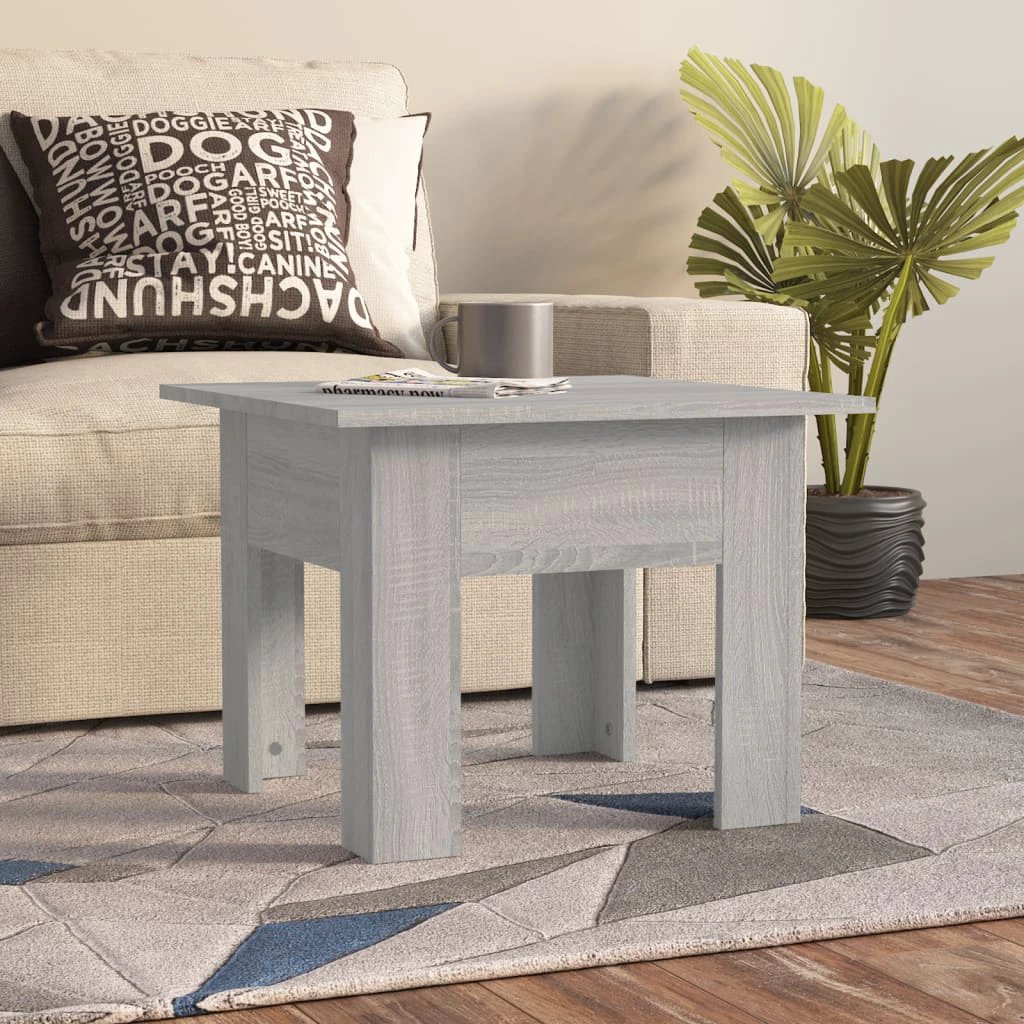 vidaXL VidaXL Coffee Table 55x55x42 cm Smoked Oak Engineered Wood Sturdy Build For Living Room - Coffee Table