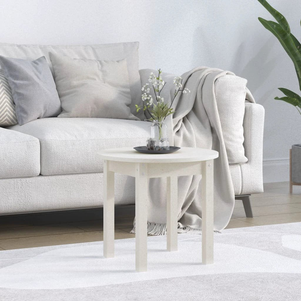 VidaXL Coffee Table 55x45 cm Solid Pine Wood Natural Finish For Living Room Decor by vidaXL