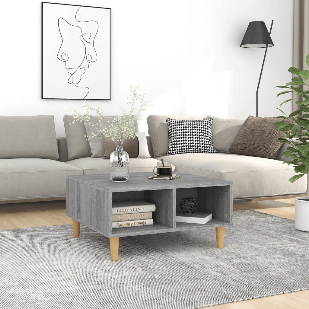 vidaXL VidaXL Coffee Table 60x60x30 cm Smoked Oak Living Room - Coffee Table