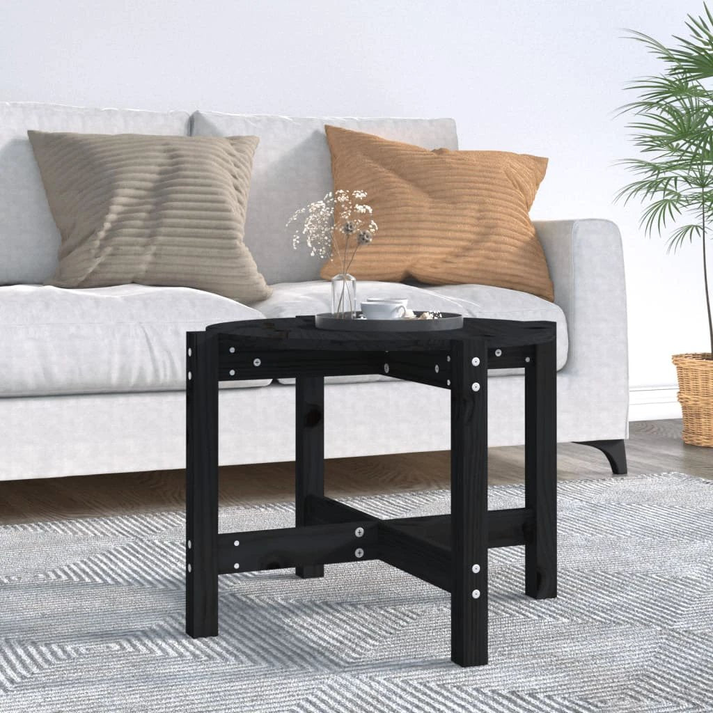 vidaXL VidaXL Coffee Table Diameter 62.5 cm by 45 cm Solid Pine Wood Rustic Living Room Decor - Coffee Table