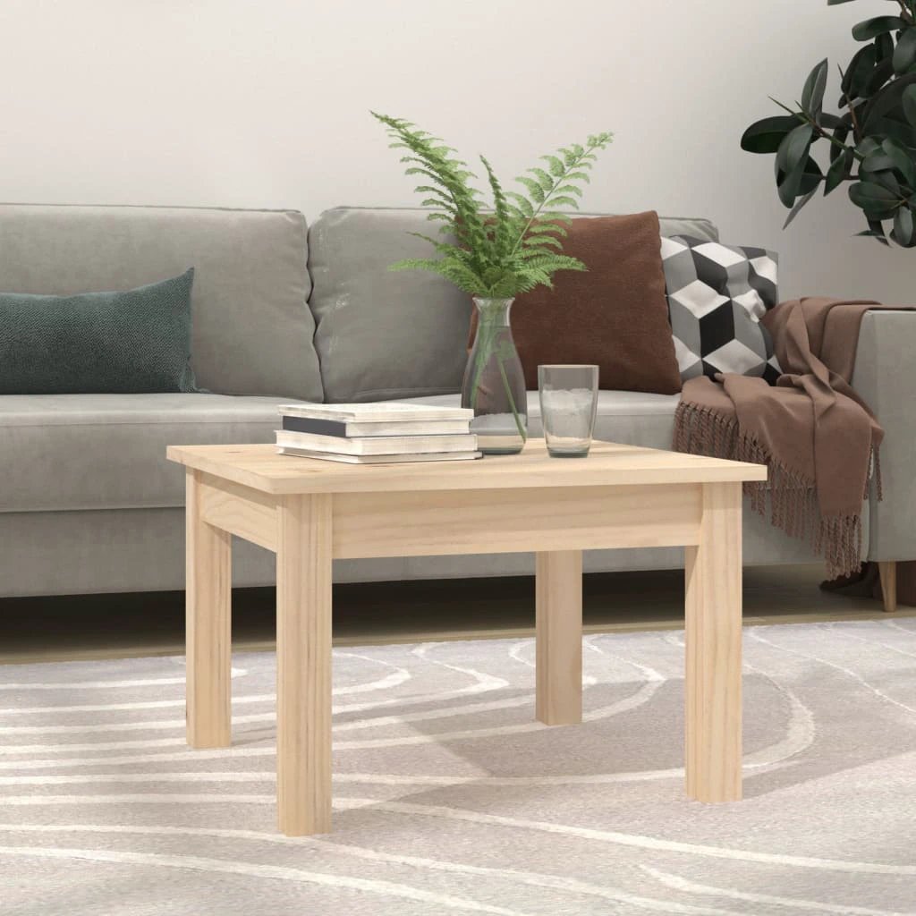 vidaXL Coffee Table 80x50x40 Cm Solid Pine Wood With Rustic Wax Finish And Sturdy Frame Living Room Decor by vidaXL