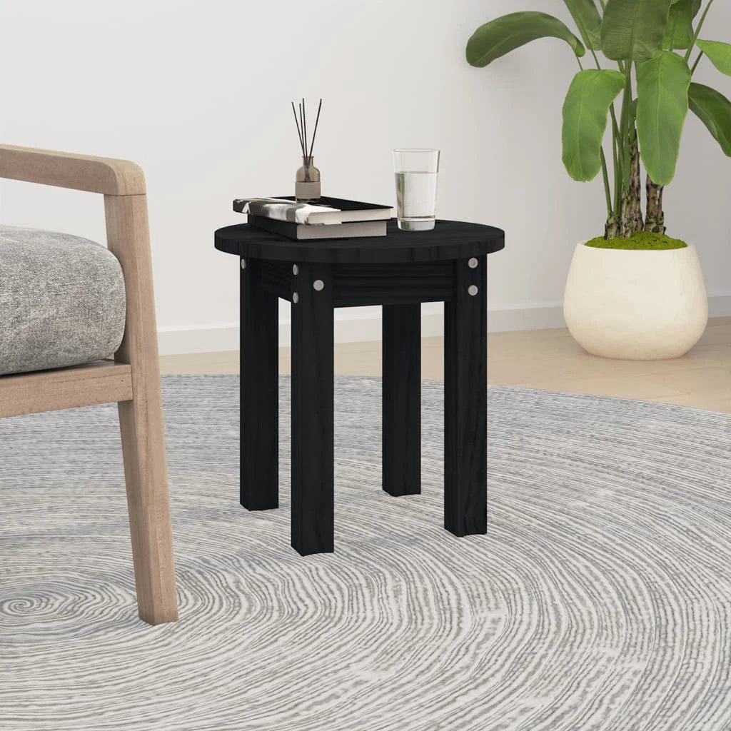 VidaXL Round Coffee Table Diameter 35 Cm Solid Pine Wood For Small Living Rooms Decor by vidaXL