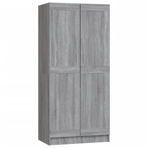 vidaXL vidaXL Engineered Wood Wardrobe 82.5x51.5x180 cm Smoked Oak Finish with Ample Storage for Home Organization - Wardrobe