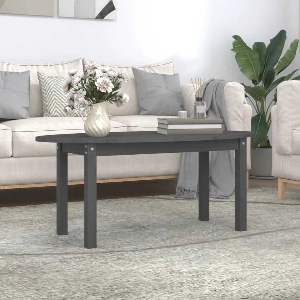 vidaXL vidaXL Coffee Table 110x55x45 cm Solid Pine Wood Rustic Finish For Living Room Decor - Coffee Table