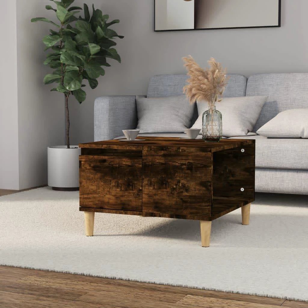 vidaXL VidaXL Coffee Table 55x55x36.5 cm Engineered Wood Moisture-Resistant White Finish For Living Room Decor - Coffee Table