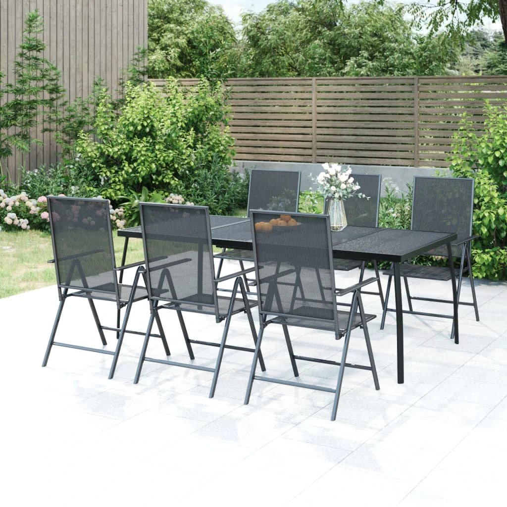 vidaXL Garden Table Anthracite 50x50x72 cm Steel Mesh by vidaXL