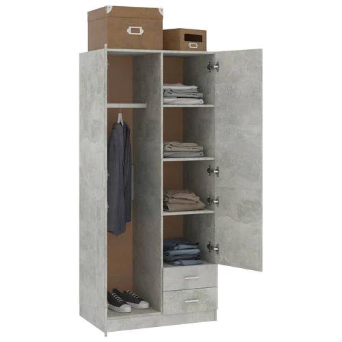vidaXL Wardrobe White 80x52x180 cm Engineered Wood - Uncategorized Wardrobe