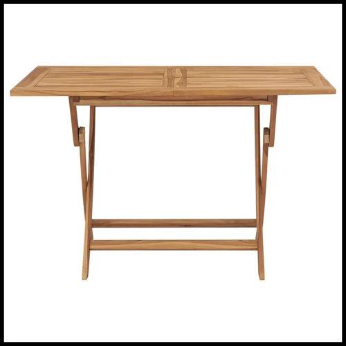 vidaXL Folding Garden Table 120x70x75 cm Solid Teak Wood by vidaXL