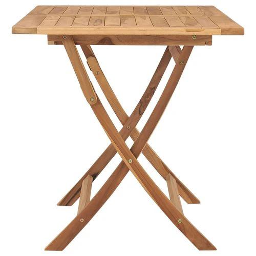 vidaXL Folding Garden Table 120x70x75 cm Solid Teak Wood by vidaXL