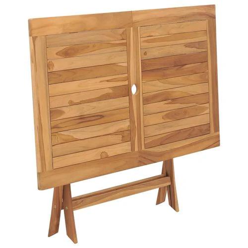 vidaXL vidaXL Folding Garden Table 120x70x75 cm Solid Teak Wood - Garden Table