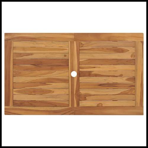 vidaXL vidaXL Folding Garden Table 120x70x75 cm Solid Teak Wood - Garden Table
